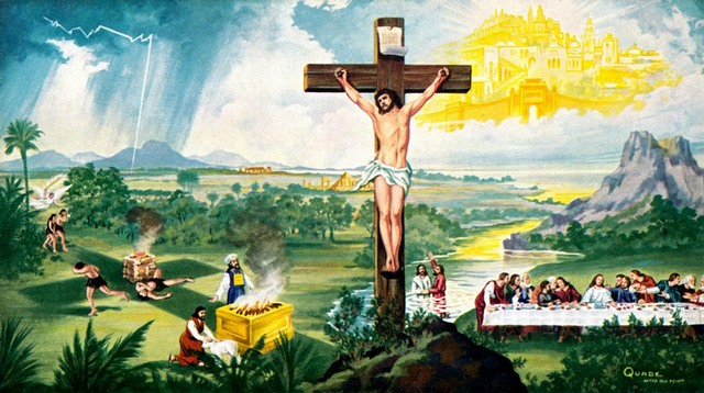 Panoramic illustration by Lester Milton Quade