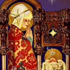 Christmas Nativity images by Joseph Christian Leyendecker