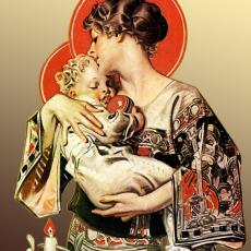 Christmas Nativity images by Joseph Christian Leyendecker