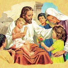 Jesus Blesses the Children by William Luberoff