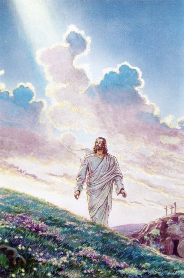 Christ outside the tomb