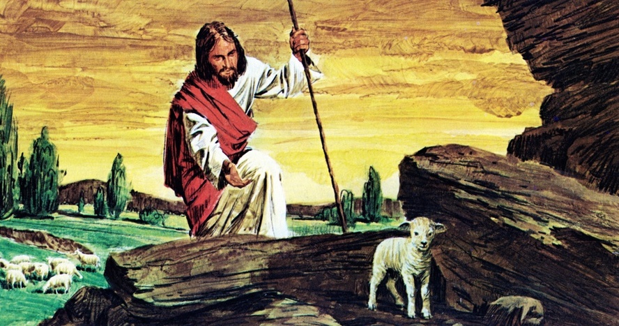 Artist is John William Walter, 20th Century, American illustrator. Images of the life of Jesus Christ. Bible story pictures.