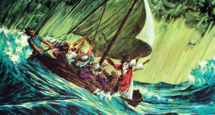 Artist is John William Walter, 20th Century, American illustrator. Images of the life of Jesus Christ. Bible story pictures.