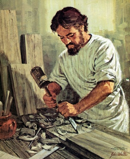 Artist is John William Walter, 20th Century, American illustrator. Images of the life of Jesus Christ. Bible story pictures.