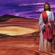 Artist is John William Walter, 20th Century, American illustrator. Images of the life of Jesus Christ. Bible story pictures.